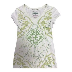 Earth Yoga - EC - White and Green Short Sleeve Tee
